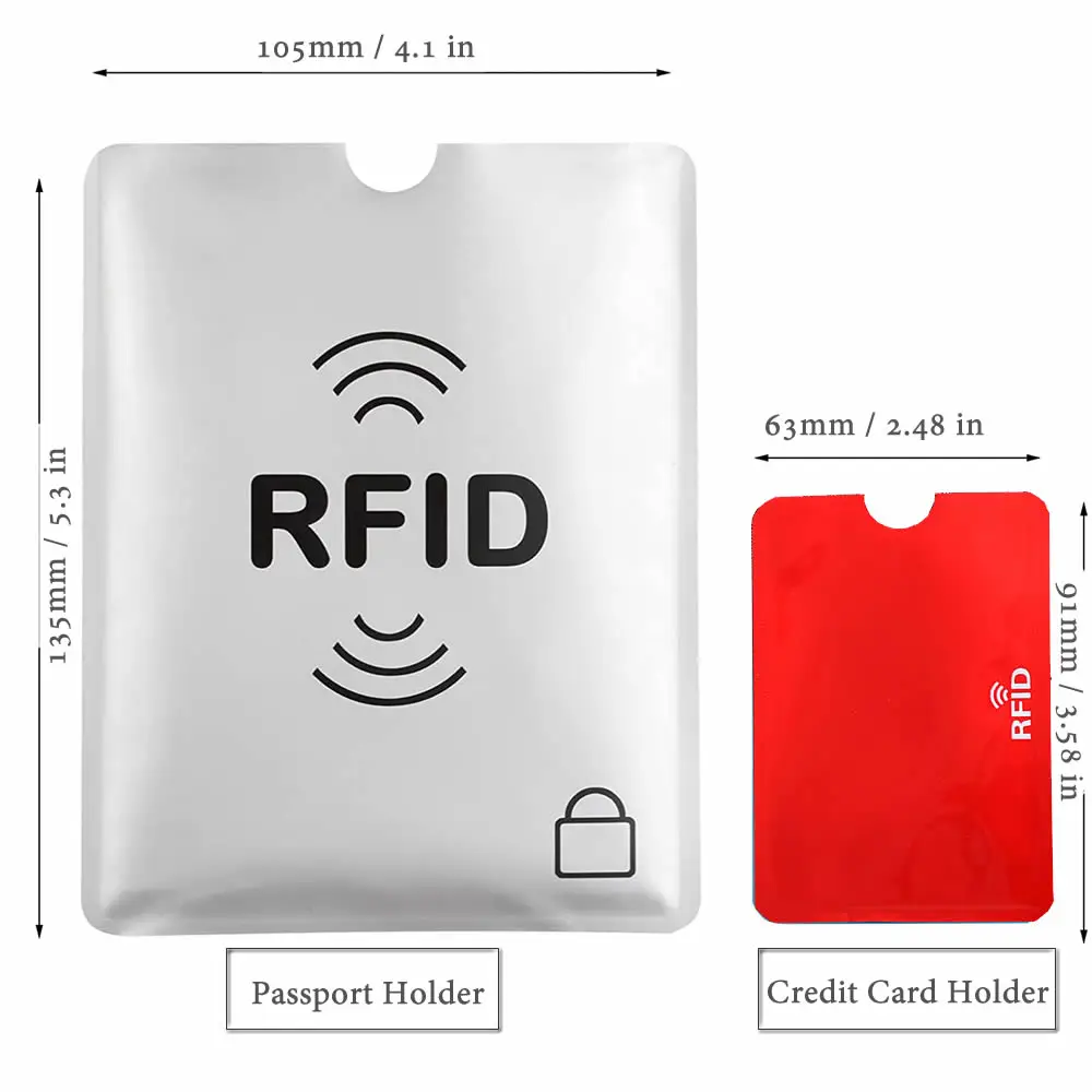 10 Chiếc Màu RFID Ngăn Chặn Tín Dụng Thẻ Ngân Hàng Tay Bảo Vệ Viền Nhôm Chống Quét Thẻ Điều Khiển Truy Cập Thẻ bảo Quản Viên Ốp Lưng