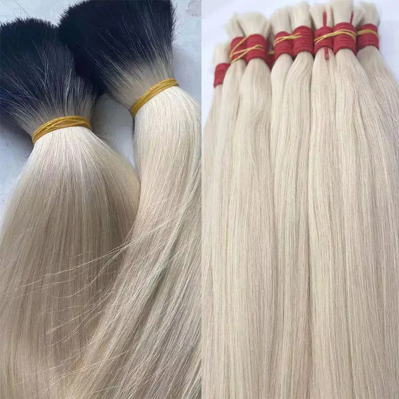 ไม่มี Weft 613 มนุษย์ผมสานสีบลอนด์ตรงผมมนุษย์ 1B 613 Ombre สีบลอนด์เวียดนามตรงผม Remy Max ผม