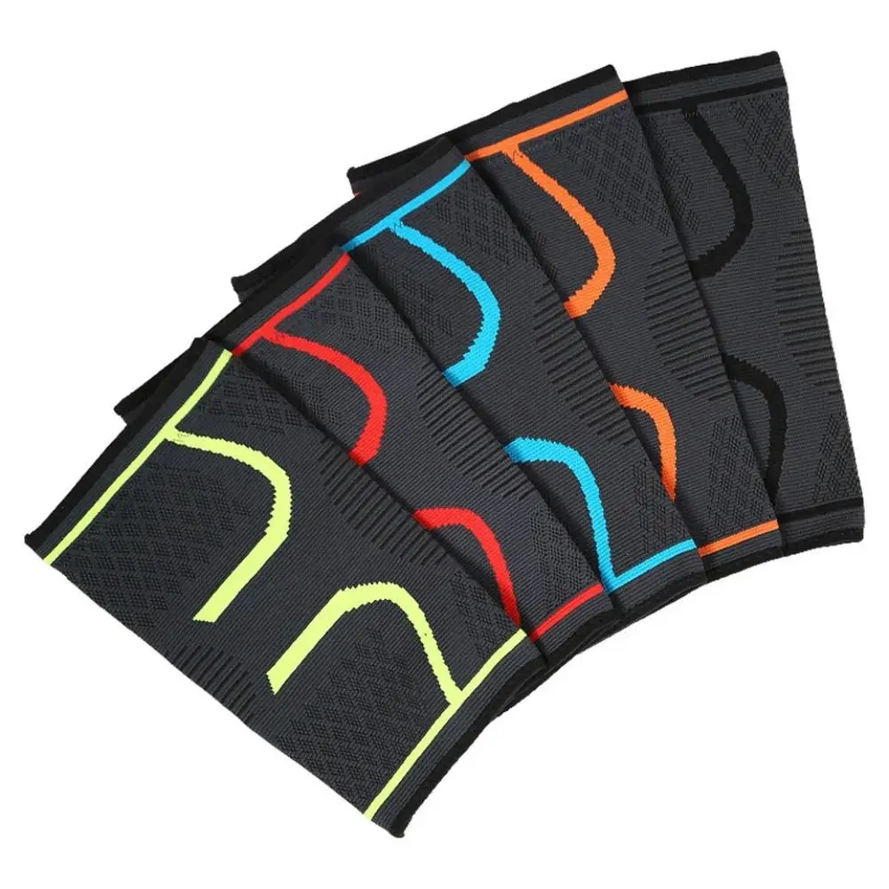 Good Nylon Polyester Compression Knee Pad Sleeve 5 Colors Elastic Knee Wrap Brace Strap Running Cycling