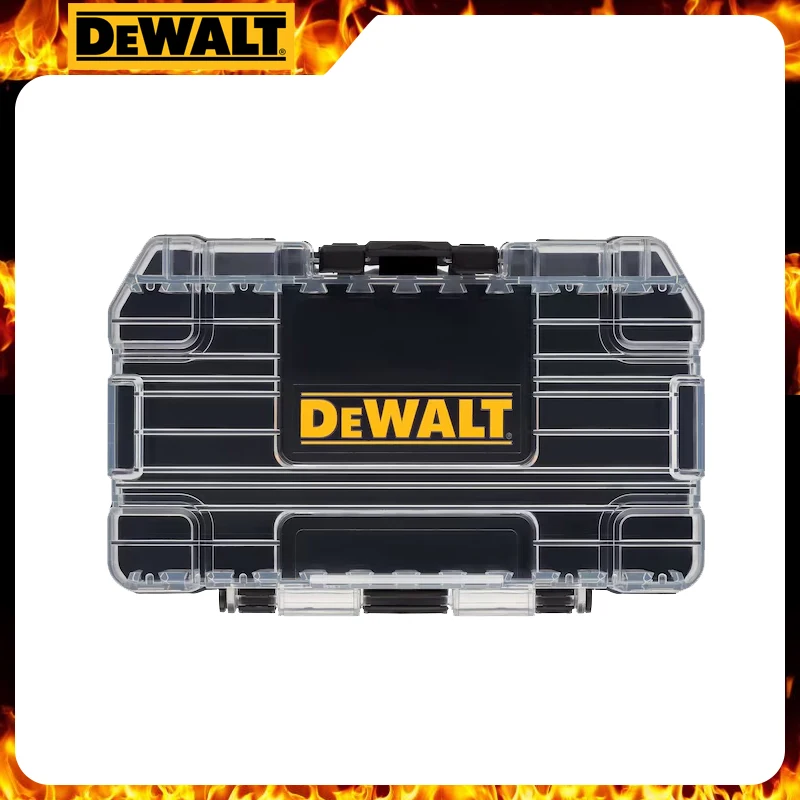 DEWALT TSTAK Wytrzymały Futerał Czarny Średni Układany Wyjmowany Pyłoszczelny Wiertła Akcesoria 148*85*40mm Skrzynka Narzędziowa 1 SZT.
