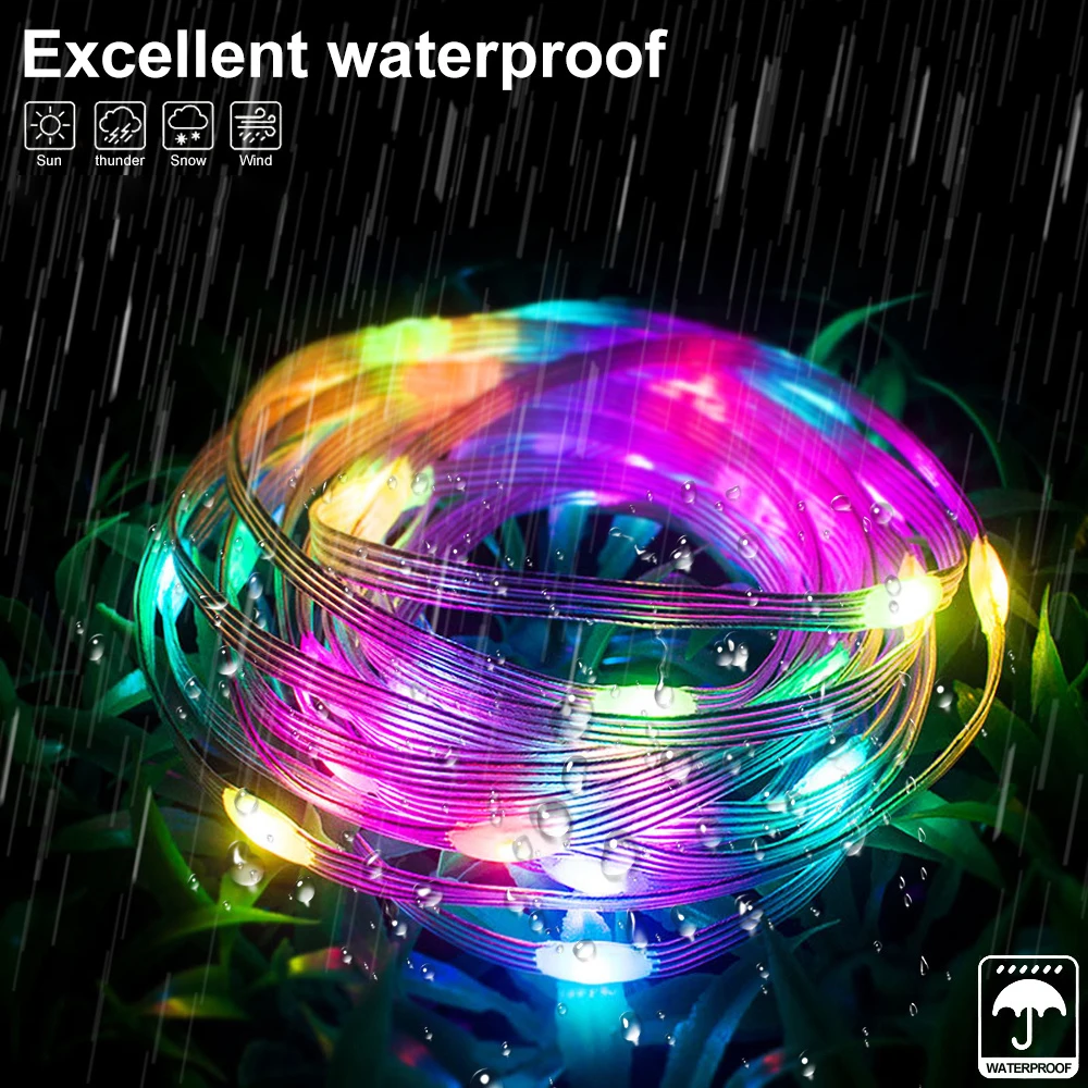 20M400LEDs WS2812B LED cadena Dreamcolor luces de Navidad cadena RGBIC iluminación direccionable cortina inteligente cadena de luz DIY