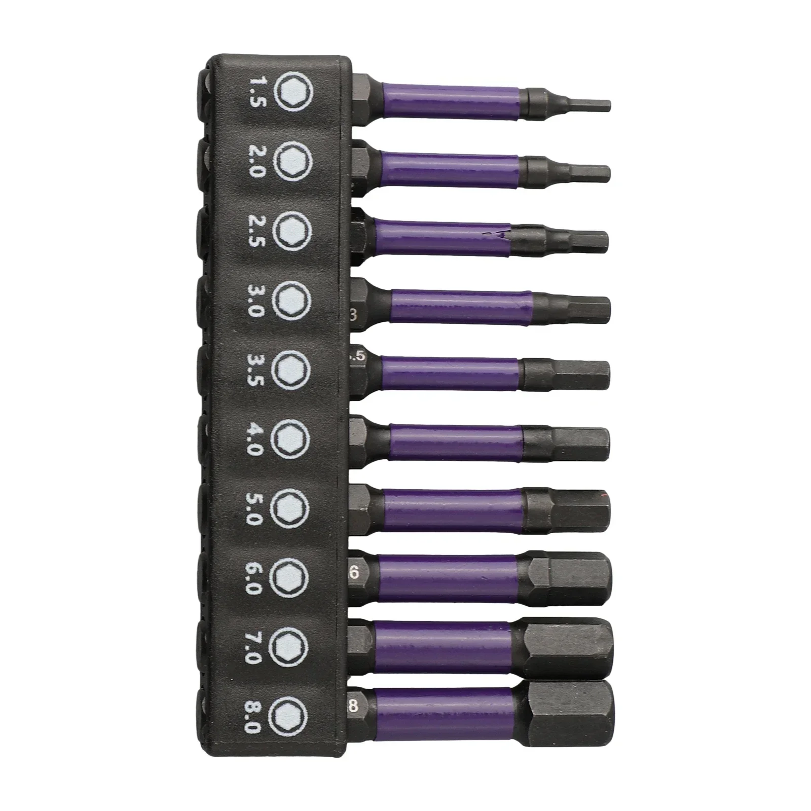 10Pcs Hex Head Wrench Drill Bit With Screwdrivers Bit Holder Set 1/4" Quick Release Shank Magnetic Screwdriver Bit Tools H1.5-H8
