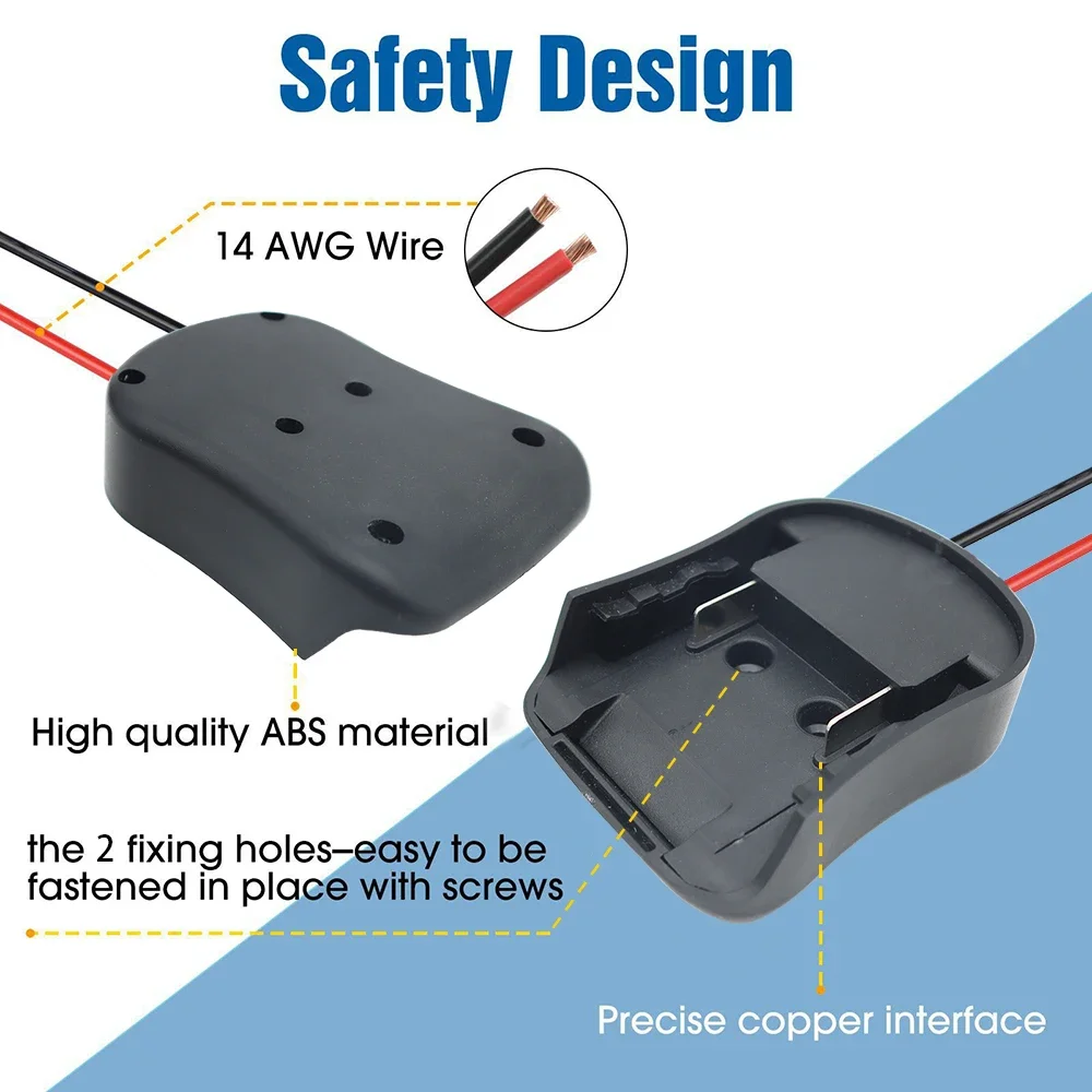 Li-Ion Batterie Externe Netzteil Halterung DIY Stecker Adapter Dock Halter Für Makita 14,4 V 18 V Lithium-Batterie BL1830 BL1430