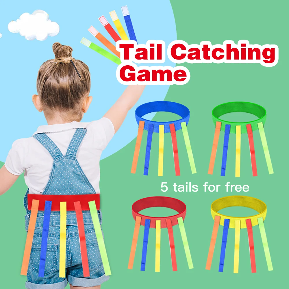 Kindergarten Collective Game Catch Tail Props Outdoor Game Multi Person Team Toys Summer Pulling Tail Parent-child Teamwork Game