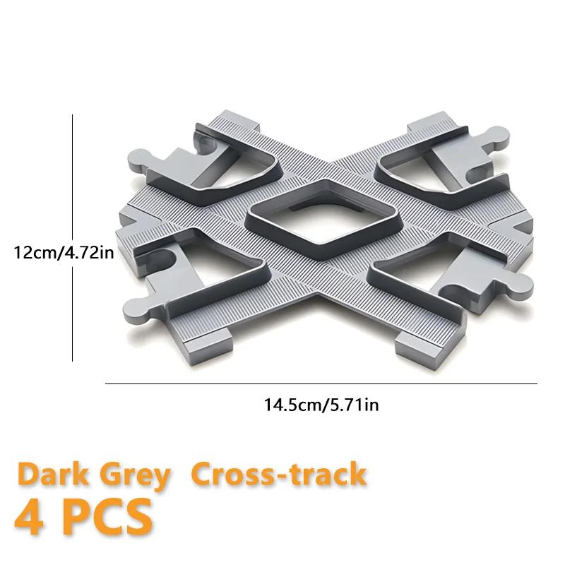 Train Track Series Compatible With DUPLO 10874 10872 10882 Large Brick Accessories Straight  Curved Track Expansion For Kid DIY