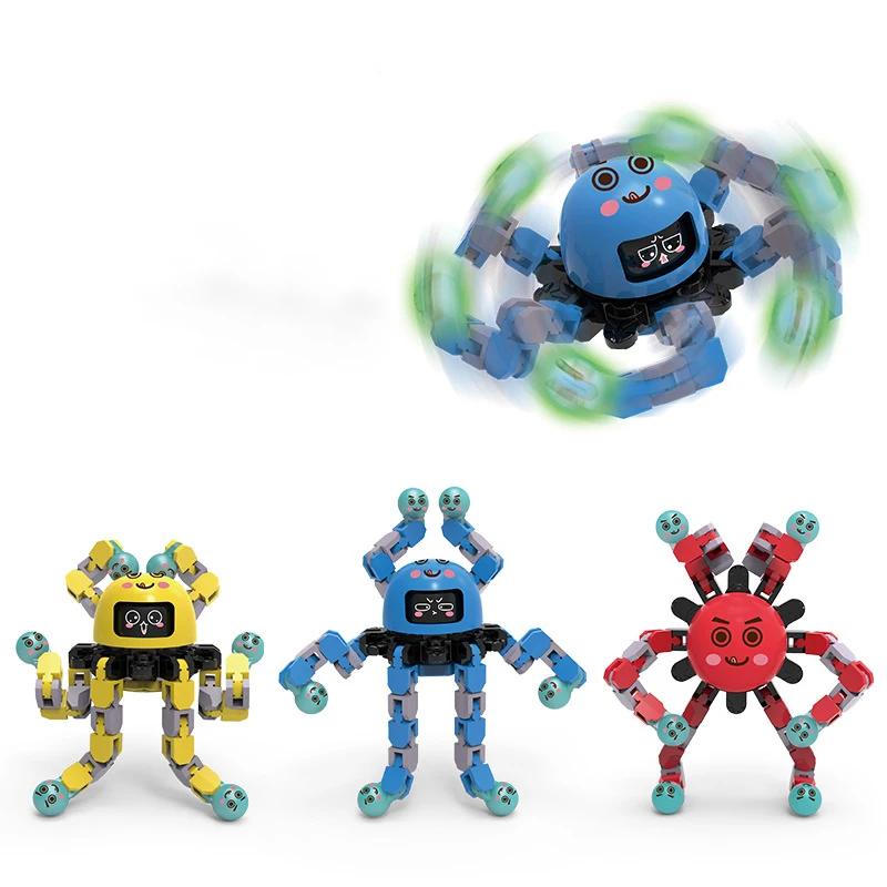 Phát Sáng Trong Tối Transformable Fidget Spinner Con Đầu Ngón Tay Con Quay Đồ Chơi Giải Nén Bị Biến Dạng Spinner Goodie Túi Bị Dự Tiệc