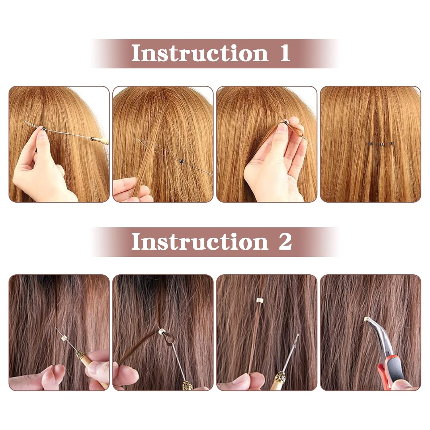 500 stks veelkleurige Micro Links Haarverlenging Kralen Siliconen Gevoerd Hair Extensions Ringen voor Professionele Salons Extensions Tool