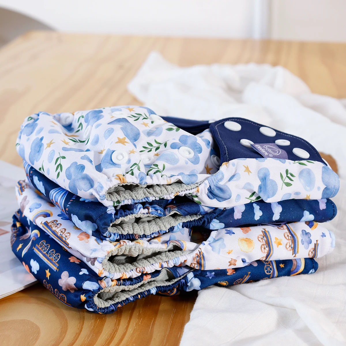 4 Pçs/set Lavável Reutilizável Fralda de Pano Do Bebê Ajustável Fralda Do Bebê Para 3-15kg Bebê