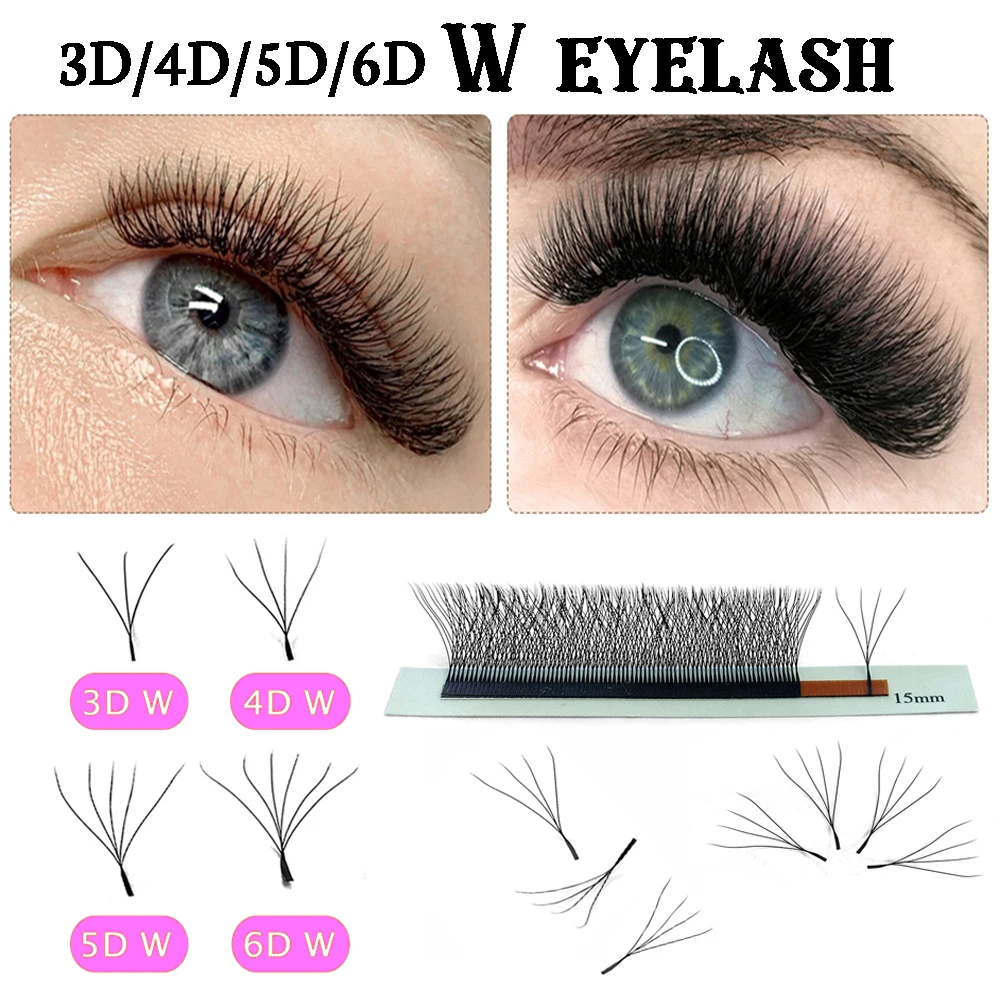 Extensión de pestañas 4D W 5D 3D Rusia volumen W pestañas esponjosas prefabricadas Fans trébol visón pestañas postizas Dolly pestañas híbridas 3D Cilios