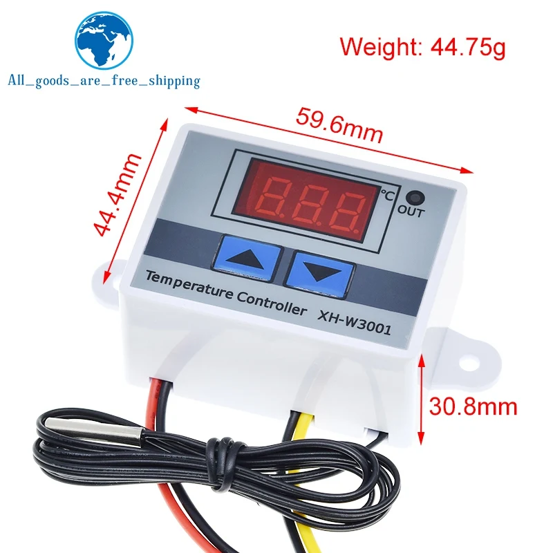 TZT W3001 Digital Control Temperature Microcomputer Thermostat Switch Thermometer New Thermoregulator 12/24/220V