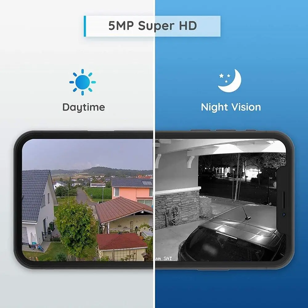 Reolink cámara de seguridad inteligente 5MP PoE cámara IP de visión nocturna infrarroja para exteriores cámara de vigilancia con detección de personas/vehículos