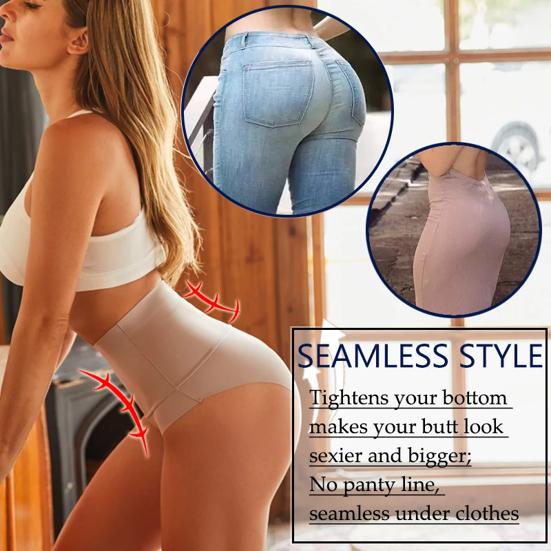 3 개/대 여성 고층 원활한 Shapewear 바디 슈트 얼음 실크 배꼽 컨트롤 엉덩이 기중 팬티 여성 슬리밍 부드러운 속옷