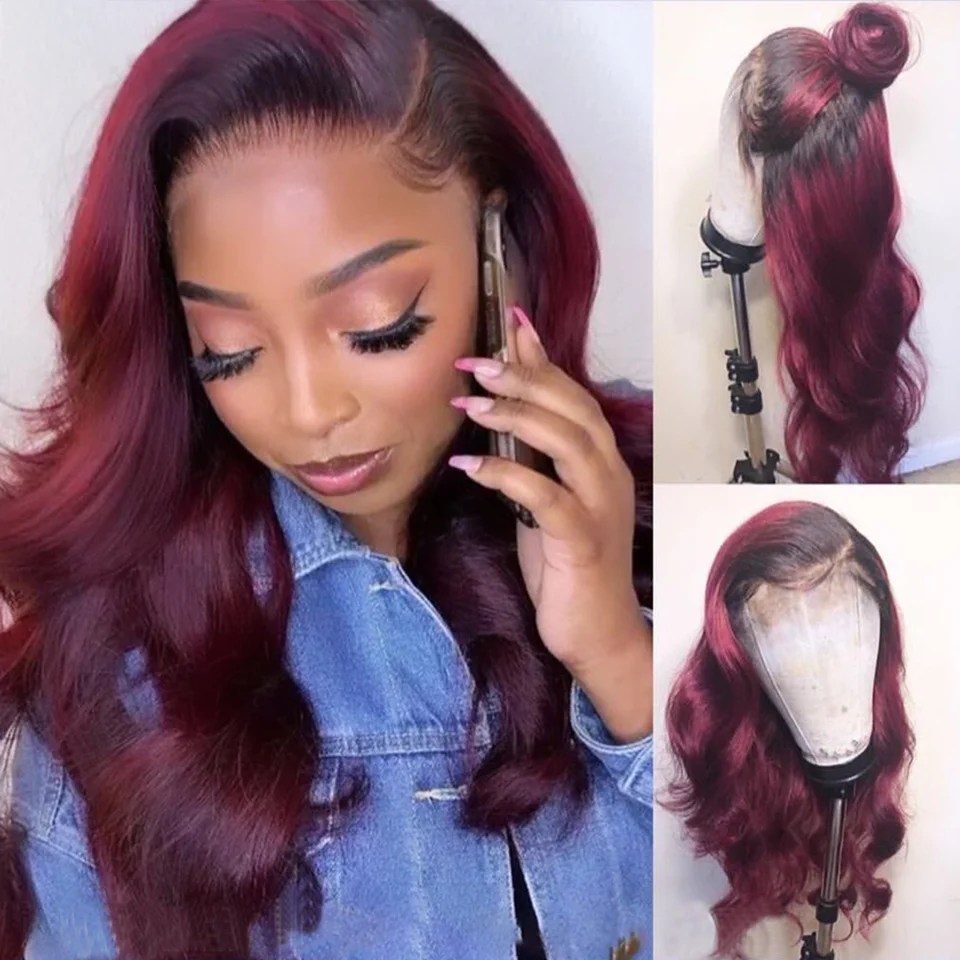 Ombre mel loira perucas dianteiras do laço 13x4 peruca frontal do laço loira 4x4 onda do corpo fechamento peruca ombre perucas de cabelo humano para mulher 180%