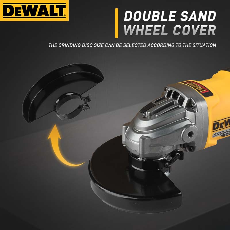 Dewalt dcg414 moedor de ângulo sem escova 125mm metal/madeira/tubo corte carga polimento moedor ferramenta elétrica apenas ferramenta