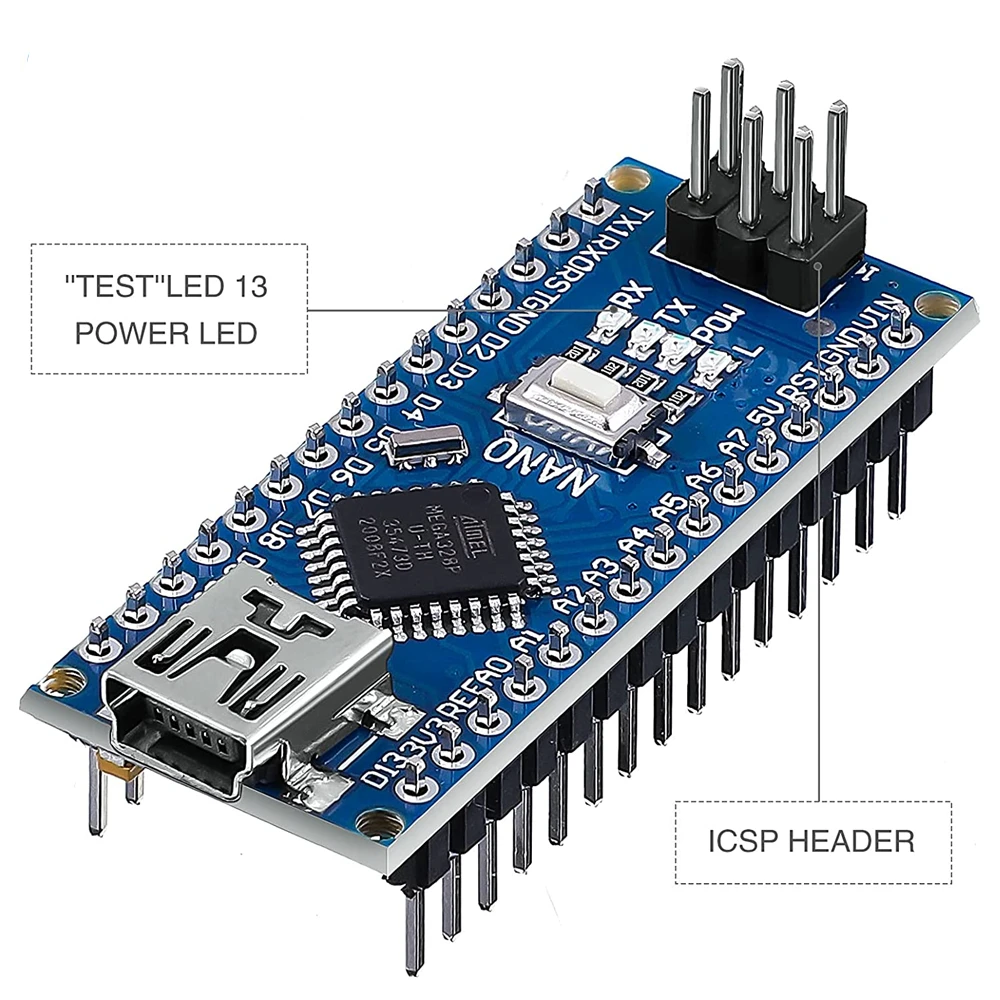 Nano 3.0 Mini Loại-C Micro USB Với Bộ Nạp Khởi Động Tương Thích Nano Bộ Điều Khiển Cho Arduino CH340 USB Driver 16mhz ATMEGA328P
