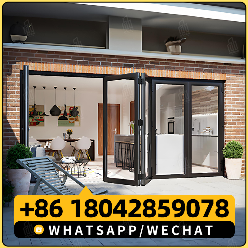 Porta dobrável doméstica de PVC estilo simples para varanda e banheiro