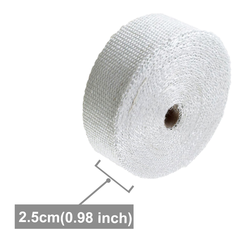 10 メートル排気管 2.5 センチメートル幅断熱熱ヒートラップロール綿バナナ布オートバイグラスファイバー遮熱テープ