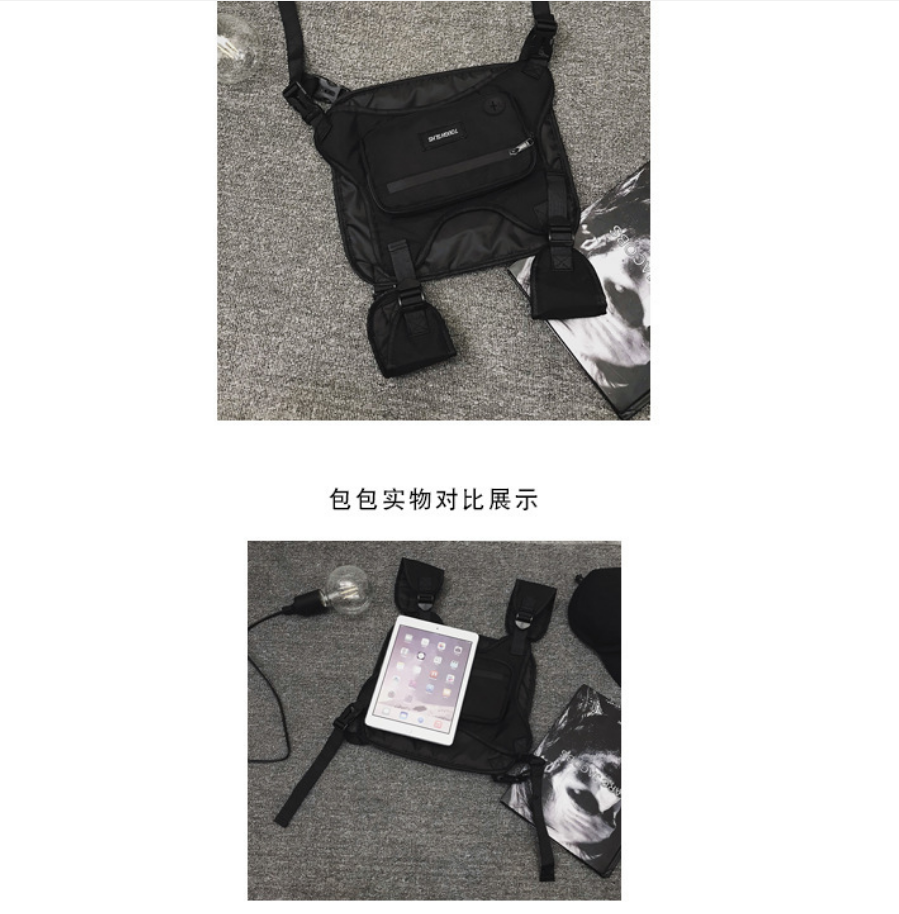 가슴 가방 허리 가방 힙합 streetwear 대용량 스포츠 캐주얼 전술 조끼 가방 남성용
