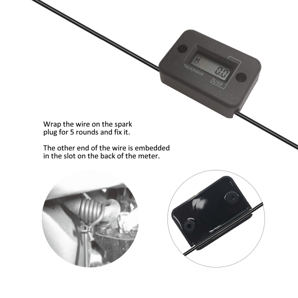 Digital Hour Meter LCD Counter For ATV Motorcycle Instruments Clocks Snowmobile Gasoline Boat Generator Bike Car Accessories