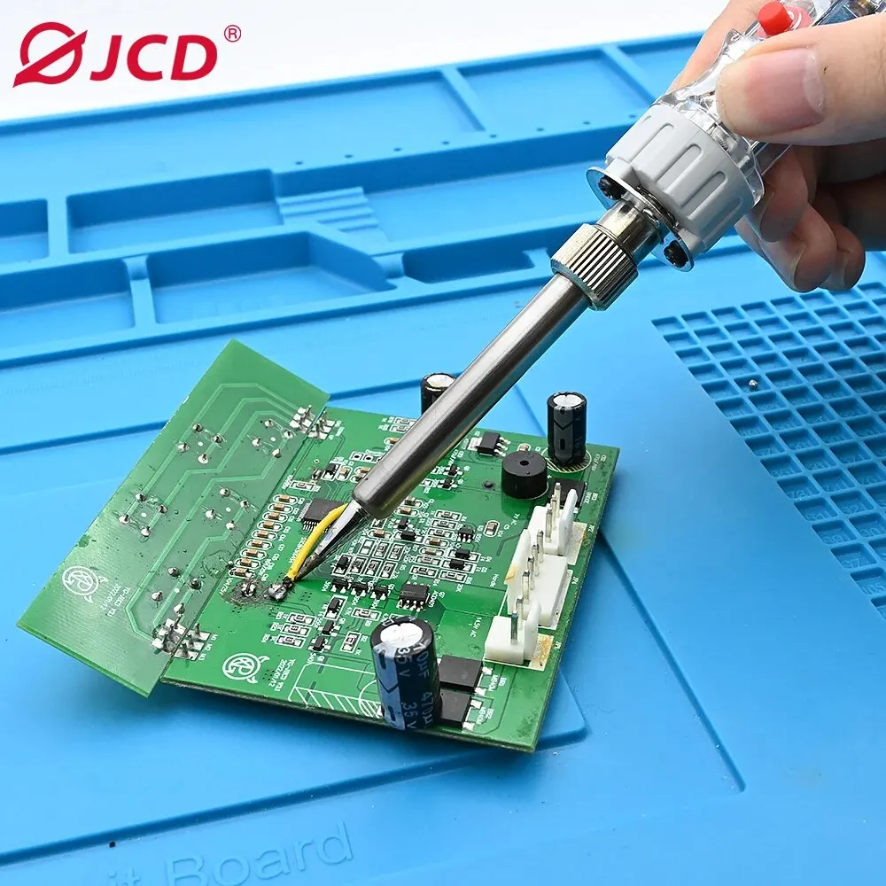 JCD 100W New Electric Soldering Iron P907 110V 220V Adjustable Temperature LCD Digital Display With Switch Welding Repair Tools