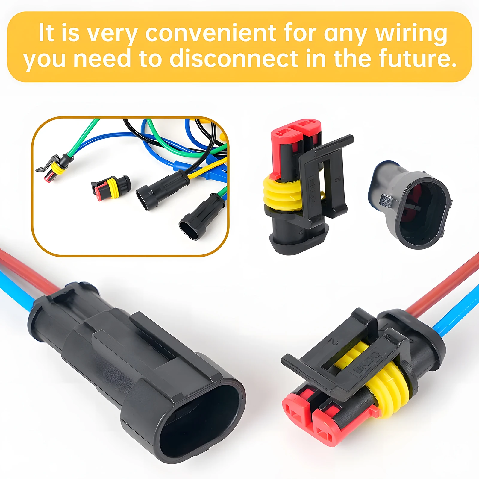 1/4/8 ชุด 1/2/3/4/5/6 Pin Way AMP 1.5 Super Seal IP68 ไฟฟ้ากันน้ํา AMP ยานยนต์สายไฟเชื่อมต่อปลั๊กสําหรับรถยนต์รถจักรยานยนต์