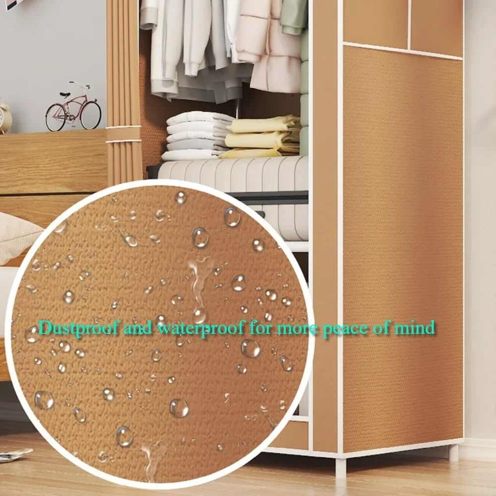 Minimalism Fabric Wardrobes Household Multi Layer Storage Wardrobe Dust Proof Foldable Clothing Hanger Bedroom Clothing Cabinet