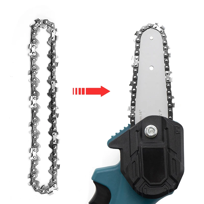 4" 6" 8" Guide Plate And Saw Chain Set For Mini Electric Chainsaw Spare Chain Replacement Carpentry Accessorie Woodworker Garden