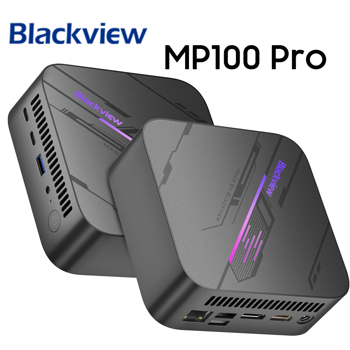 New Blackview MINI PC MP100 Pro Window 11 Pro, Intel Alder Lake i3/i5/i9, 16GB DDR4, 512GB/1TB M.2 SSD Mini Desktop PC, WiFi 6