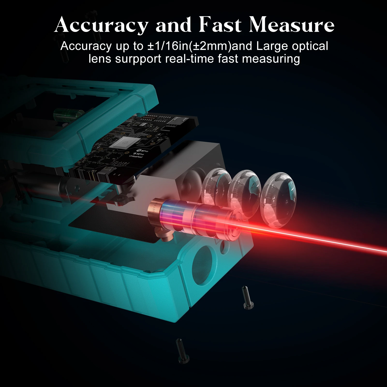 Kiprim Laser Rangefinder 50M 70M 100M Mini Laser Measurement Tool Laser Tape High Accuracy  Multiple Measurement Functions