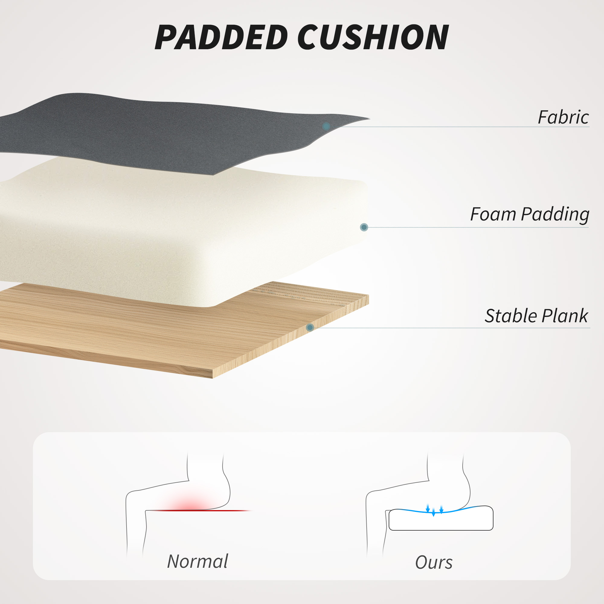 HOMCOM Ergonomic Swivel Computer Chair with Flip-up Armrests