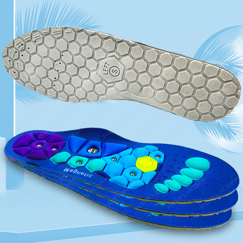 Magnetische Massage-Schuhsohlen für orthopädische Fußgewölbeunterstützungstherapie, Fußakupressur-Massage-Einlegesohle, Entspannungs-Einlegesohle, Komfortsohlen