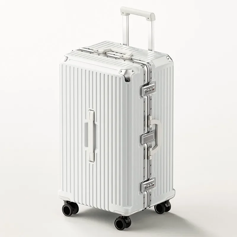 Equipaje rodante de gran capacidad, Maleta de viaje con marco de aluminio, Maleta resistente con ruedas universales silenciosas, nuevo diseño