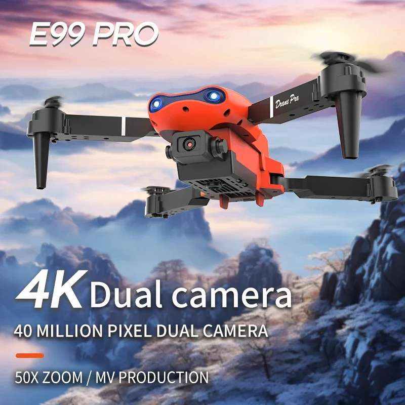 Mini E99Pro Składany Helikopter RC 5G WiFi FPV 4K Podwójny Kamera HD Dron z Utrzymywaniem Wysokości Szerokokątny Profesjonalny