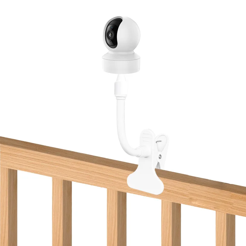 Soporte de abrazadera para cámara Flexible portátil, soporte para Monitor de bebé, soporte para cámara web, soporte Flexible sin perforaciones con Clip