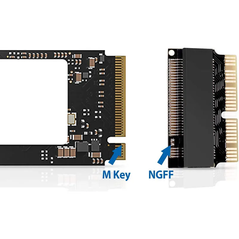 M.2-Adapter NVMe PCIe M2 NGFF-Adapter auf SSD für Upgrade MacBook Air 2013–2017 Mac Pro 2013 2014 2015 A1465 A1466 A1502 A1398