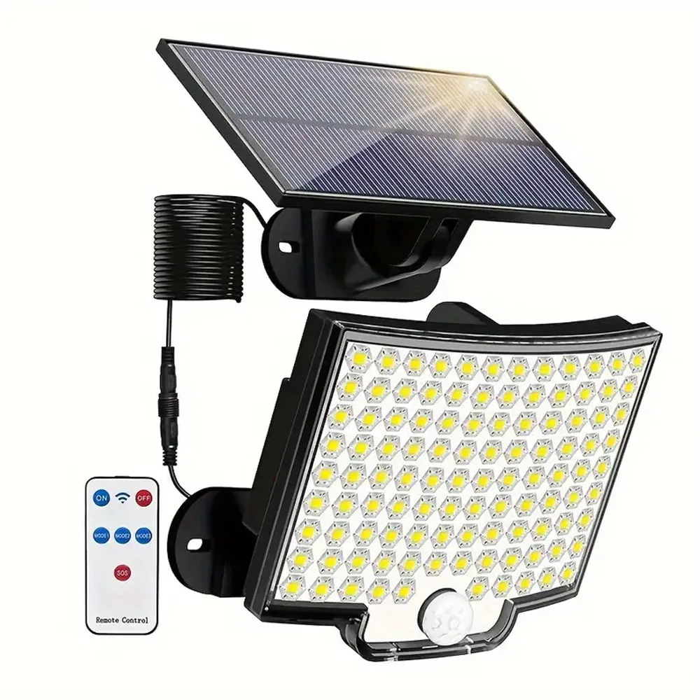 1 szt., 106 LED solarna dzielona lampa uliczna zewnętrzna, oświetlenie dziedzińca, lampa uliczna domowa