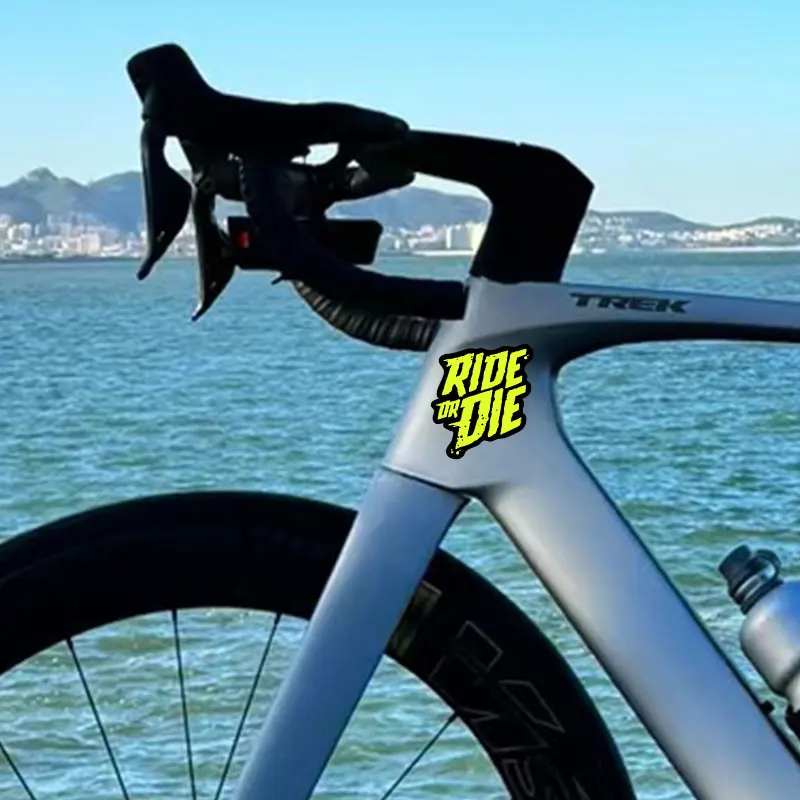 1PC ライドオアダイ自転車フレームステッカー DIY マウンテンバイク Mtb ステッカートップチューブ防水ビニールデカールオートバイアクセサリー