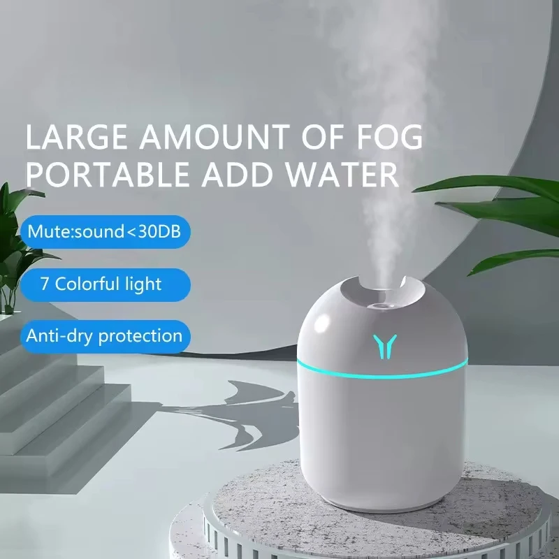 Xiaomi 250ML มินิ AROMA Oil Diffuser USB Essential Oil Atomizer แบบพกพาไฟฟ้า Air Humidifier พร้อม LED โคมไฟกลางคืนรถบ้าน