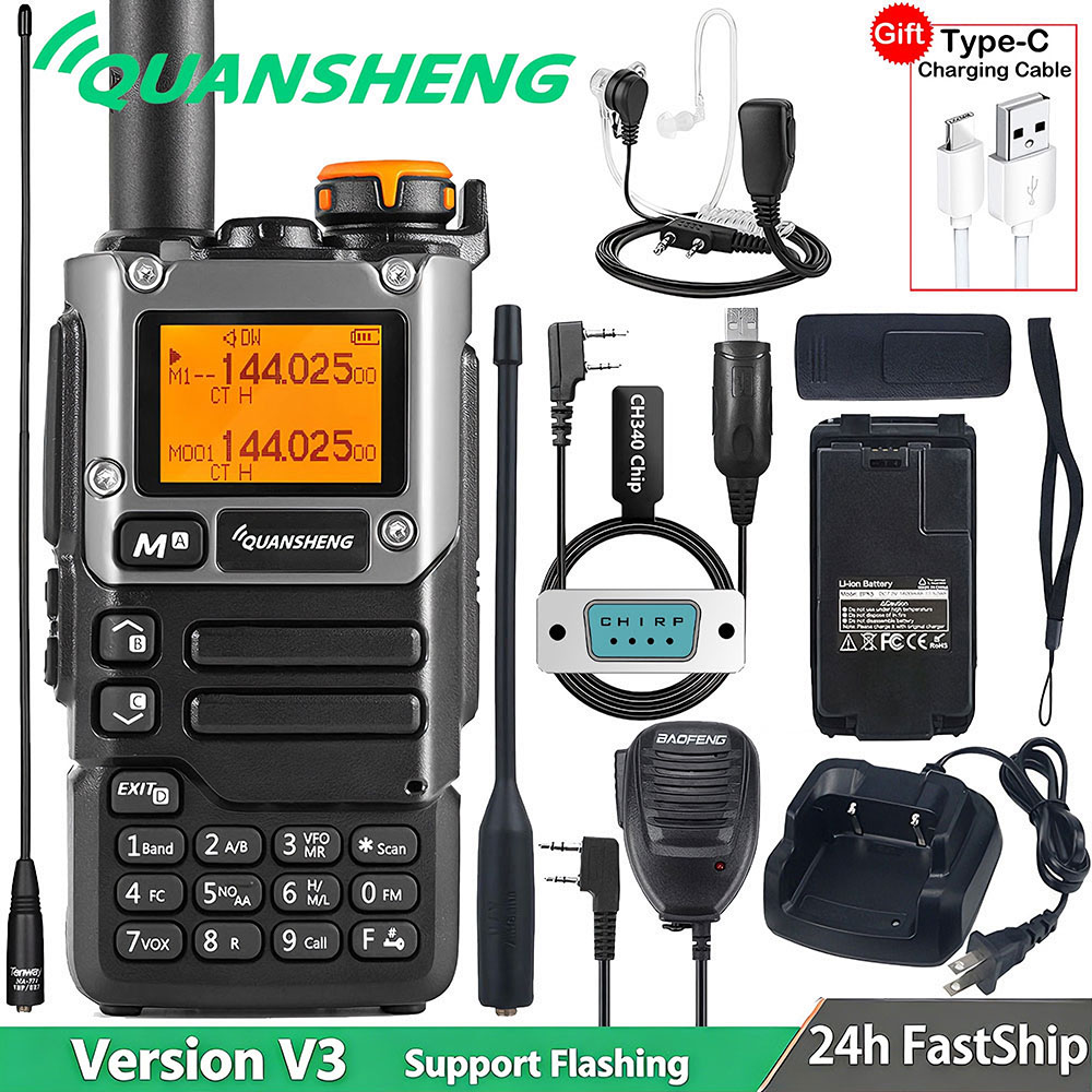 Quansheng UV K5 (8) Walkie Talkie Am Fm Two Way Radio Commutator Station Ham Wireless Set Long Range Receiver Quansheng UV-K6