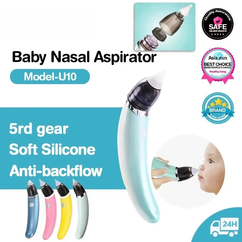 Novo aspirador nasal elétrico para bebês, limpador de nariz elétrico, equipamento higiênico seguro para recém-nascidos