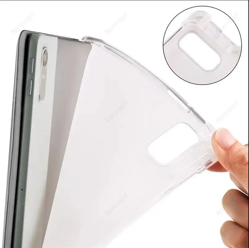 Con estuche porta lápices para Lenovo Tab M11 11 "2024 TB330FU soporte delgado funda protectora de carcasa suave triple funda trasera translúcida