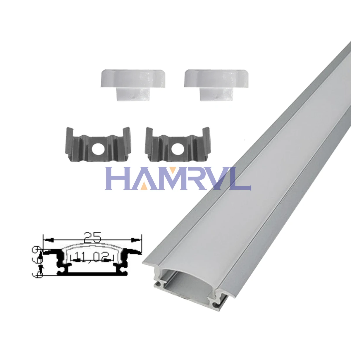 Canale in alluminio LED nero/bianco 1M/0,5M con striscia LED caldo V/U/YW copertura nera lattiginosa barra luminosa a LED DC12V 6000/4000/3000K Decor
