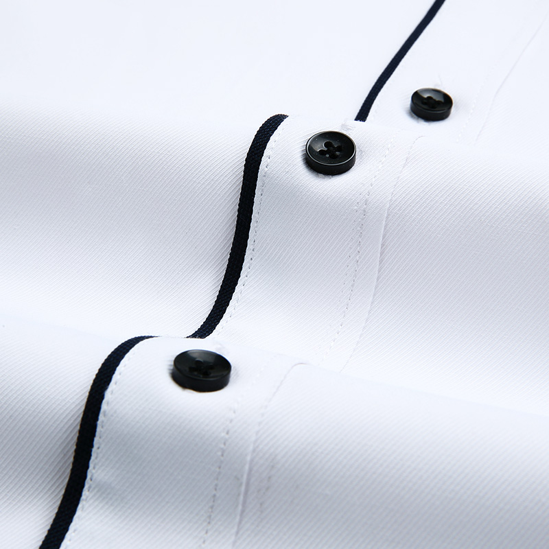 Camisa masculina semi-forma de manga comprida combinando com cores, confortável, ajuste regular, camisas clássicas com botões para atividades de negócios