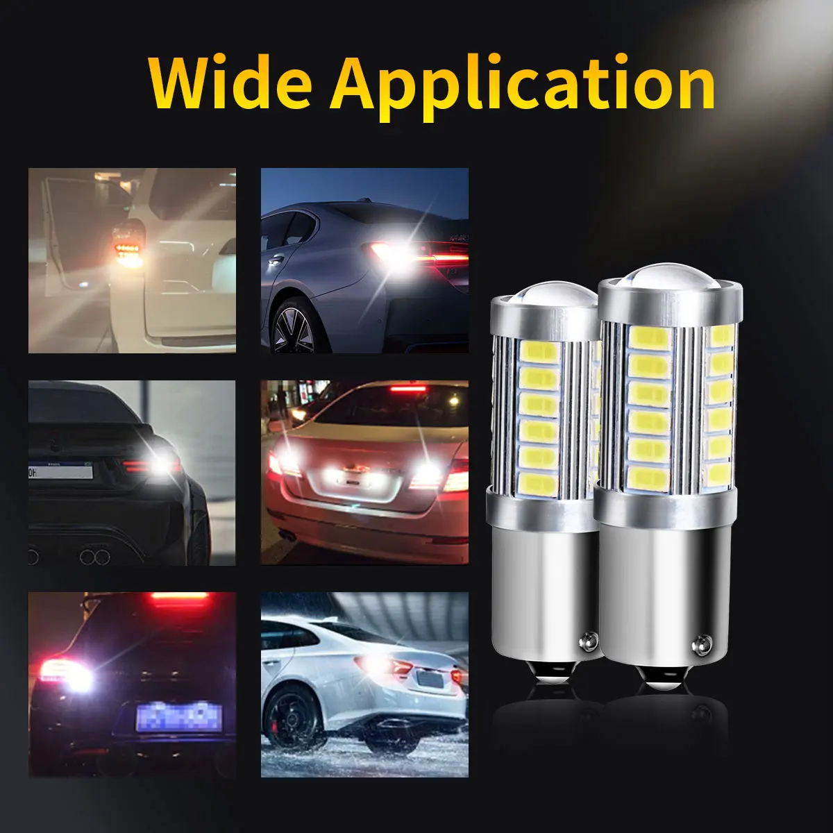 2 pçs 1156 ba15s 1157 bay15d 33 smd led lâmpadas de freio flash do carro para sinal volta do carro nevoeiro freio reverso backup luzes running
