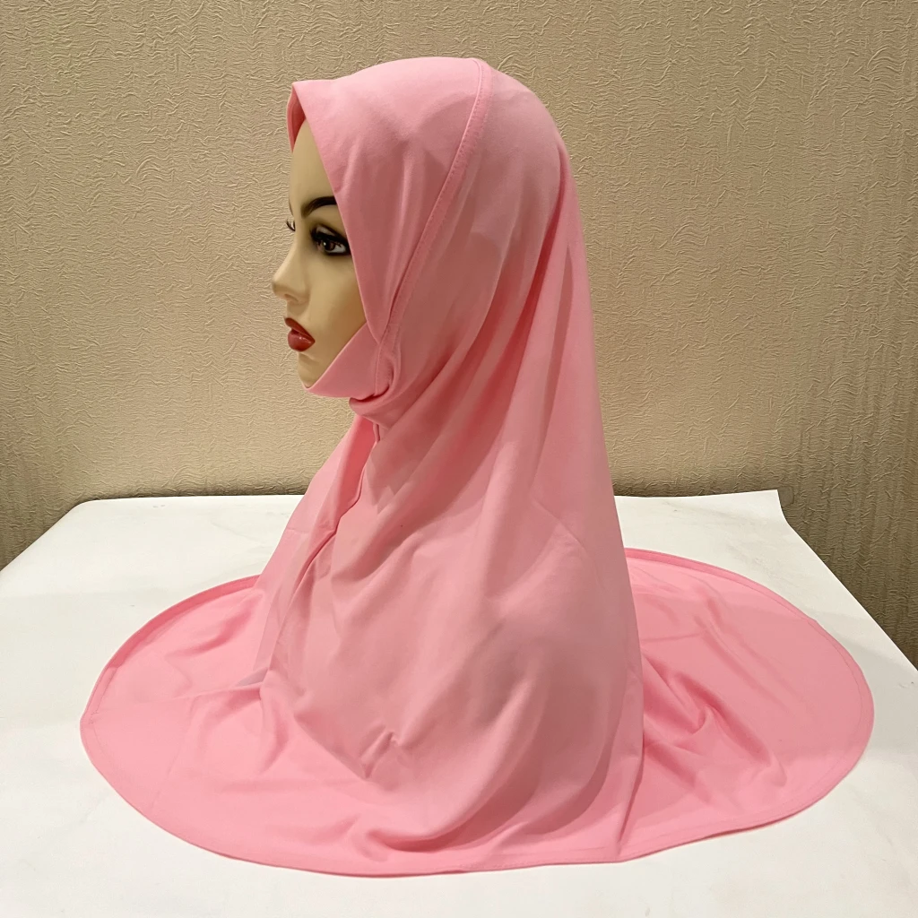 H302 meninas adolescentes simples muçulmano hijab com parte do queixo de alta qualidade amira puxar no cachecol islâmico venda quente lenço ramadan orar chapéu