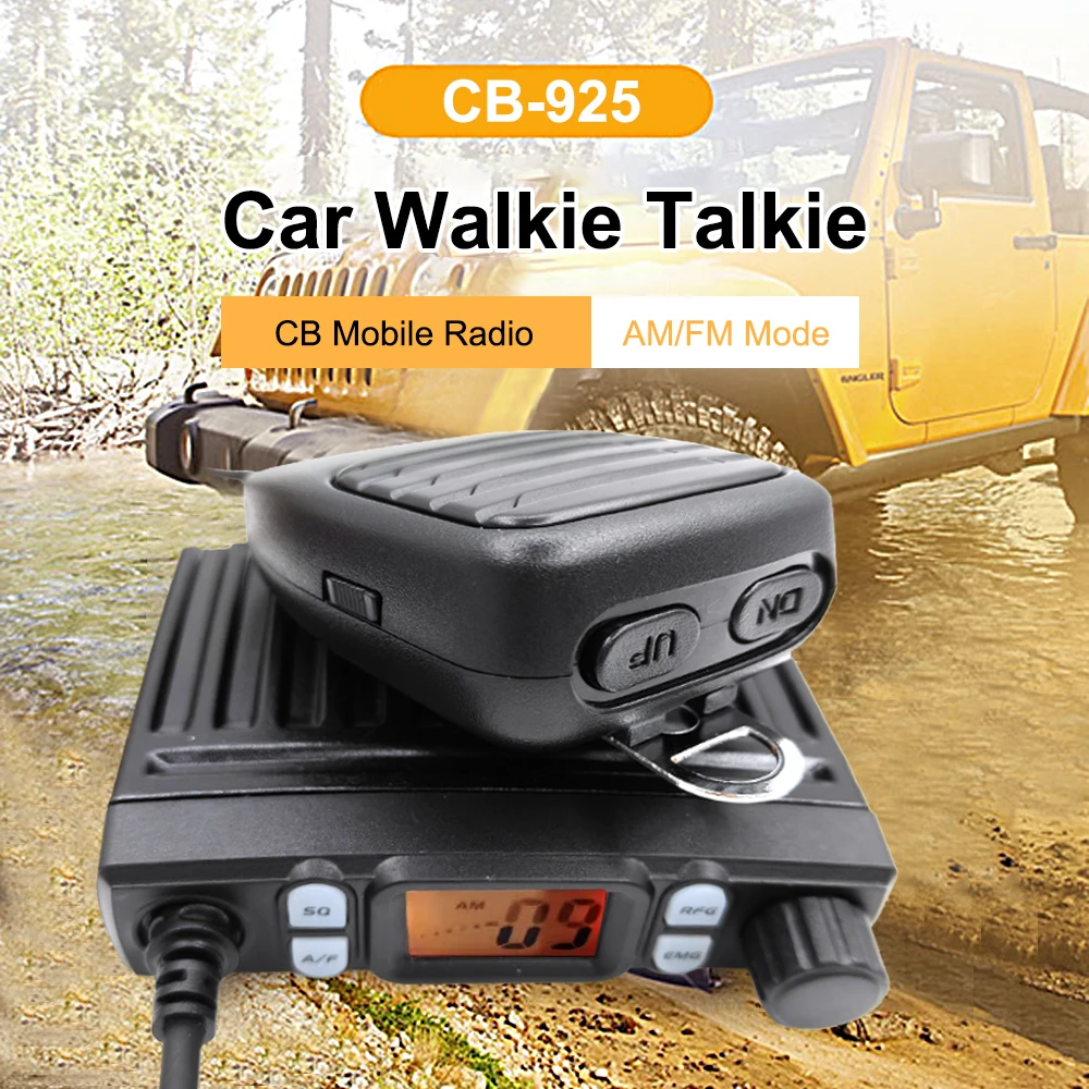 ANYSECU CB925 AM/FM CB Radio 25.615--30.105Mhz 8W Hand-held Car Mini radio Meter Amateur Mobile Radio