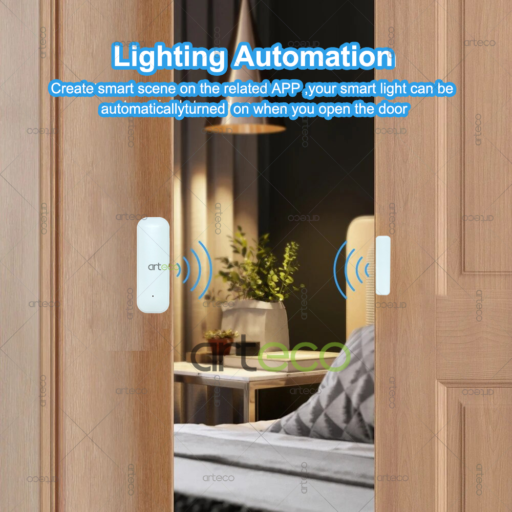 Zigbee Door Window Sensor Smart Home Security Alarm Wireless Magnetic Anti-theft Contact Detector App Remote Monitor Support Z2M