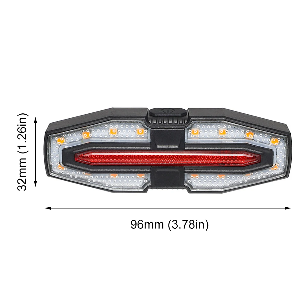 Feux d'avertissement rechargeables pour vélo, avec clignotants, feu arrière de cyclisme, télécommande sans fil, pour la conduite de nuit