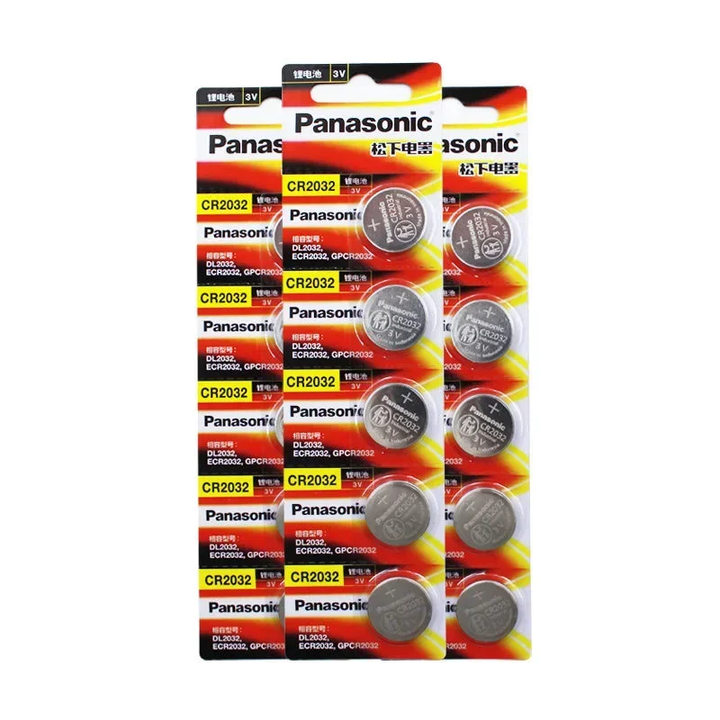 Panasonic CR2032 3 Alkaline V Batteries For Calculator Toy Watch