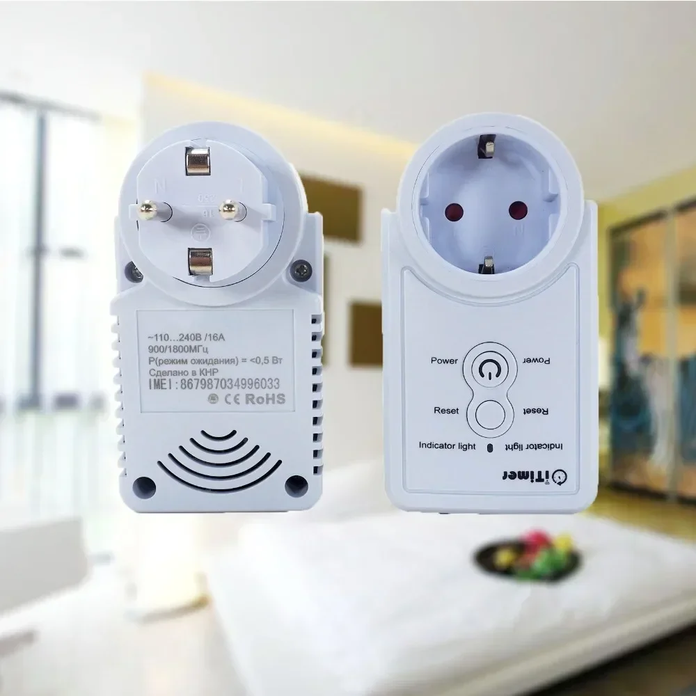 V106 10A UE GSM toma de corriente interruptor de Control remoto enchufes inteligentes salida SMS automatización del hogar ruso